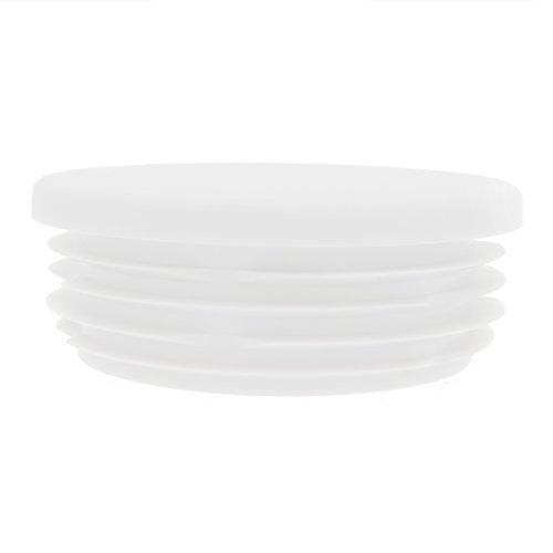 5 Pack White Round Tube Inserts 100mm, 2mm-4.5mm Wall Thickness, Tube End Caps, Pipe Fittings, Plastic Chair Feet, Finishing Insert, White Insert, Plastic Tube Fittings, Furniture Feet