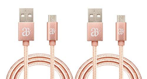 Super Fast Charging Aluminium USB to Micro USB Charger Nylon Braided Ultra Durable Cable for Samsung Galaxy S5 S6 S7 , Sony, HTC, Nexus, LG, Motorola, Android Smartphones, Kindle, DJI Mavic Pro Drone and More