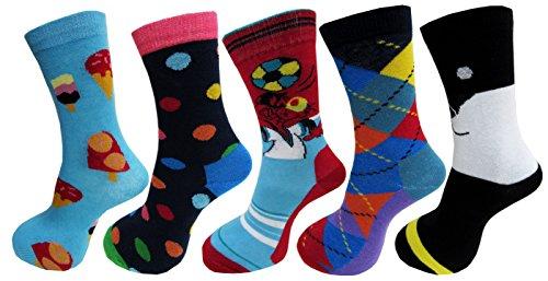 RC. ROYAL CLASSFull Length soft cotton designer socks for kids Boys & Girls (pack of 5 pairs)