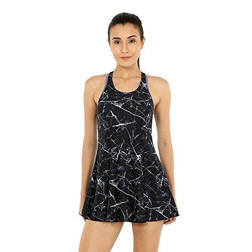 SpeedoFemale Swimwear All Over Print Racer-Back Swimdress (with Boyleg)