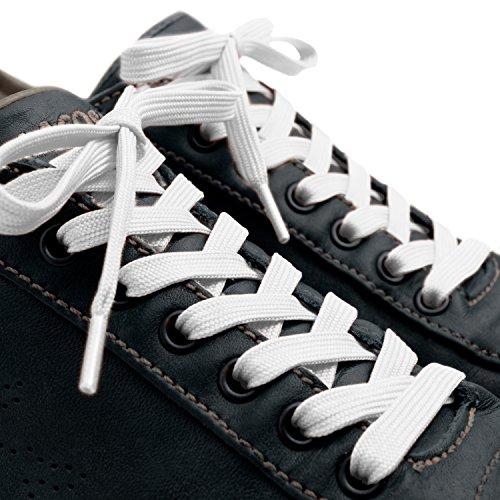 Miscly Flat Shoelaces [3 Pairs] 8mm Wide - Shoe Laces For All types of Shoes & Sneakers