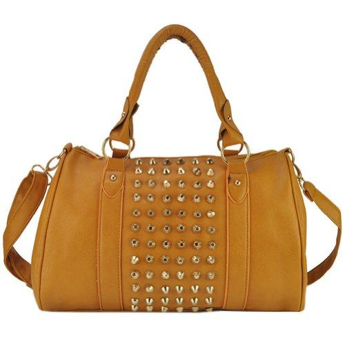 Say Sure - Fashion PU Leather Ladies Handbags Stud Women's Handbag Rivet Shoulder Bags