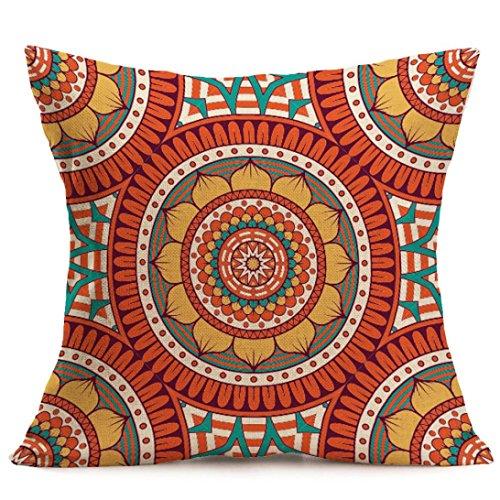 Bright Bohemian Pattern Pillow Case Indexp Sofa Home Collection Cushion Cover (Style H)