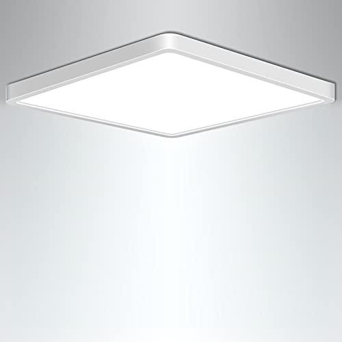 Flush Mount Ceiling Light, Color Temperature Switchable Ceiling Light (3000K/4500K/6500K), 36W Square Ceiling Mount Light Fixture for Kitchen,Hallway, Bedroom, Living Room