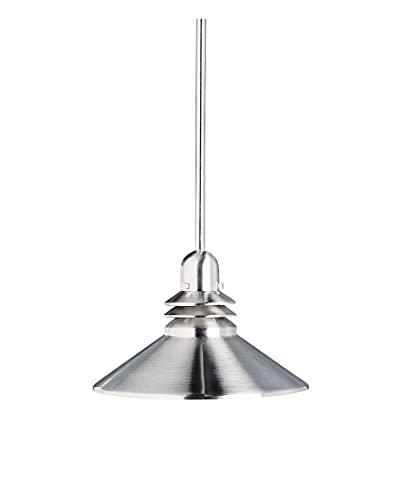 Kichler Grenoble 11" Mini Kitchen Pendant, Contemporary 1-Light Pendant in Brushed Nickel, (11" W x 8" H), 2714NI