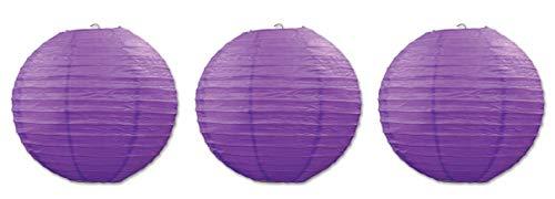 Beistle Purple Hanging Paper Lanterns (3 Pcs) -1 Pack