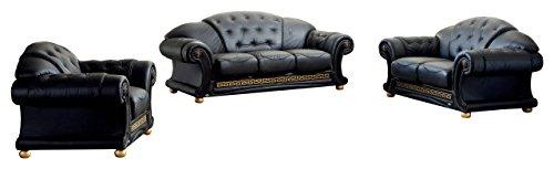 Apolo Living Room Set in Black