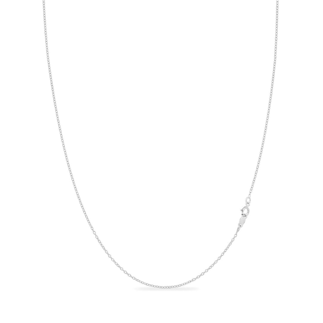 KEZEF925 Cable Sterling Silver Chain | 1.3mm Silver Chain Necklace For Women | Thin & Strong Necklace Chain with Oval Links | Made In Italy | Great for Pendants or Layering