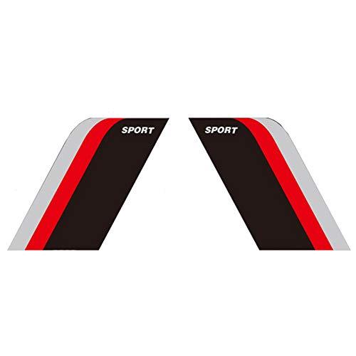 Stripes Hash Marks - Vinyl Decal Universal for Car Truck Sticker Racing Stripe 2PCS Decal Reflective Sticker 22CM15CM (Silver/red/Black)