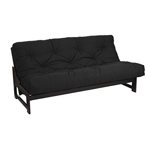 Mozaic Futon Mattress, Full, Suede Black