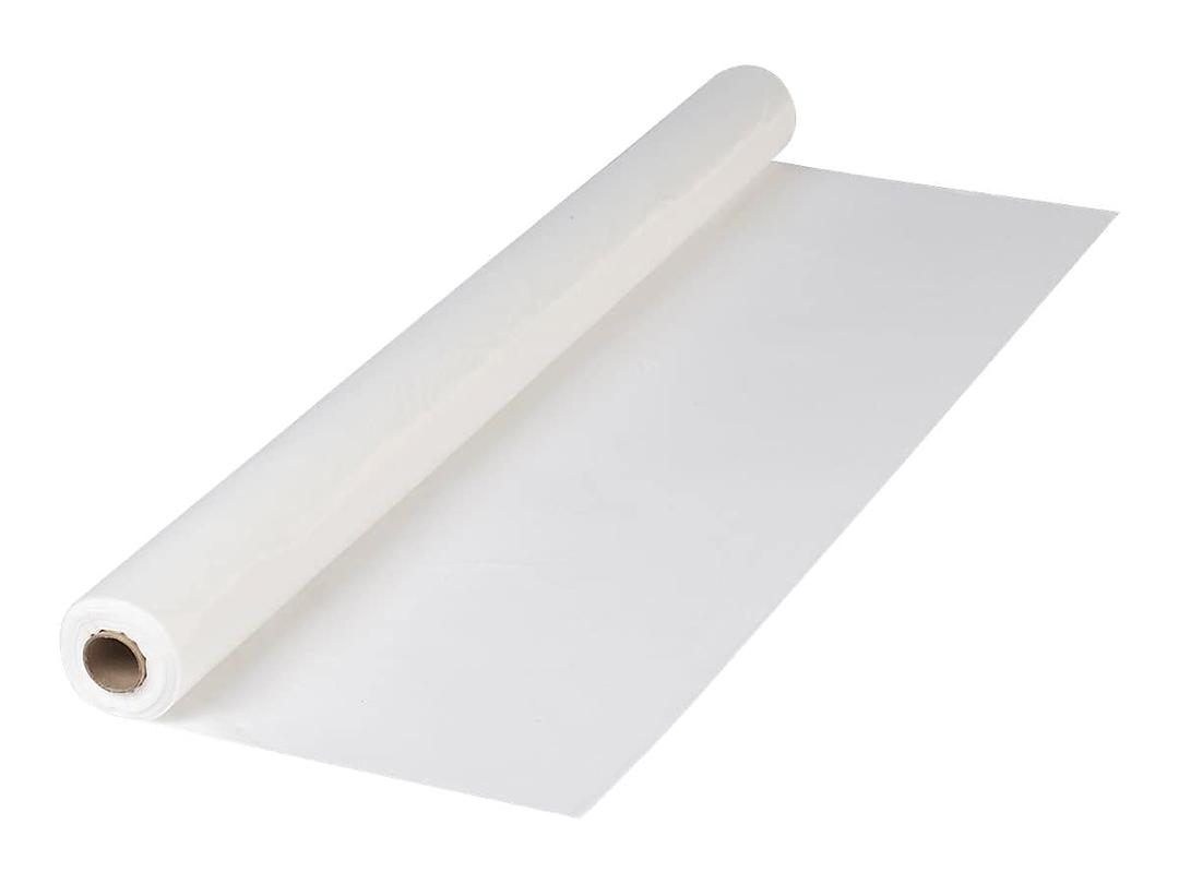 Hoffmaster 114000 Plastic Tablecover Roll, 300' Length x 40" Width, White