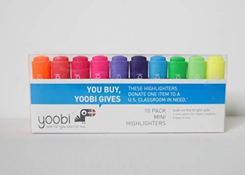 Yoobi Mini Highlighters - Multicolor10 Pack