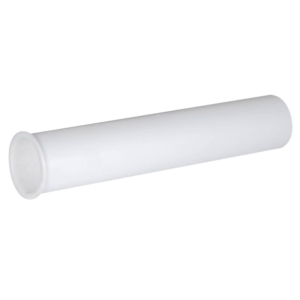 EZ-FLO 1-1/2 Inch x 8 Inch Flanged Tailpiece, Direct Connection for Tubular Drain Applications, White Polypropylene, 35351