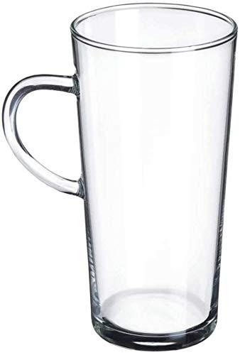 SIMAX Clear Glass Coffee Mug Set - Cold, Heat, and Shock Resistant Borosilicate Glass, Microwave and Dishwasher Safe, Includes Four (4) 12 Ounce Cups