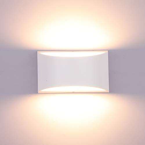 Lightess Modern LED Wall Sconce Dimmable 12W Up Down Wall Light for Bedroom Living Room, Warm White