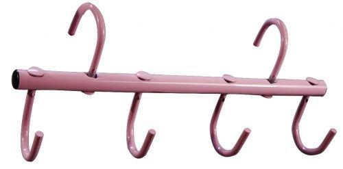 4 Hook Portable Travel Pink Tack Rack for Trailer or Barn