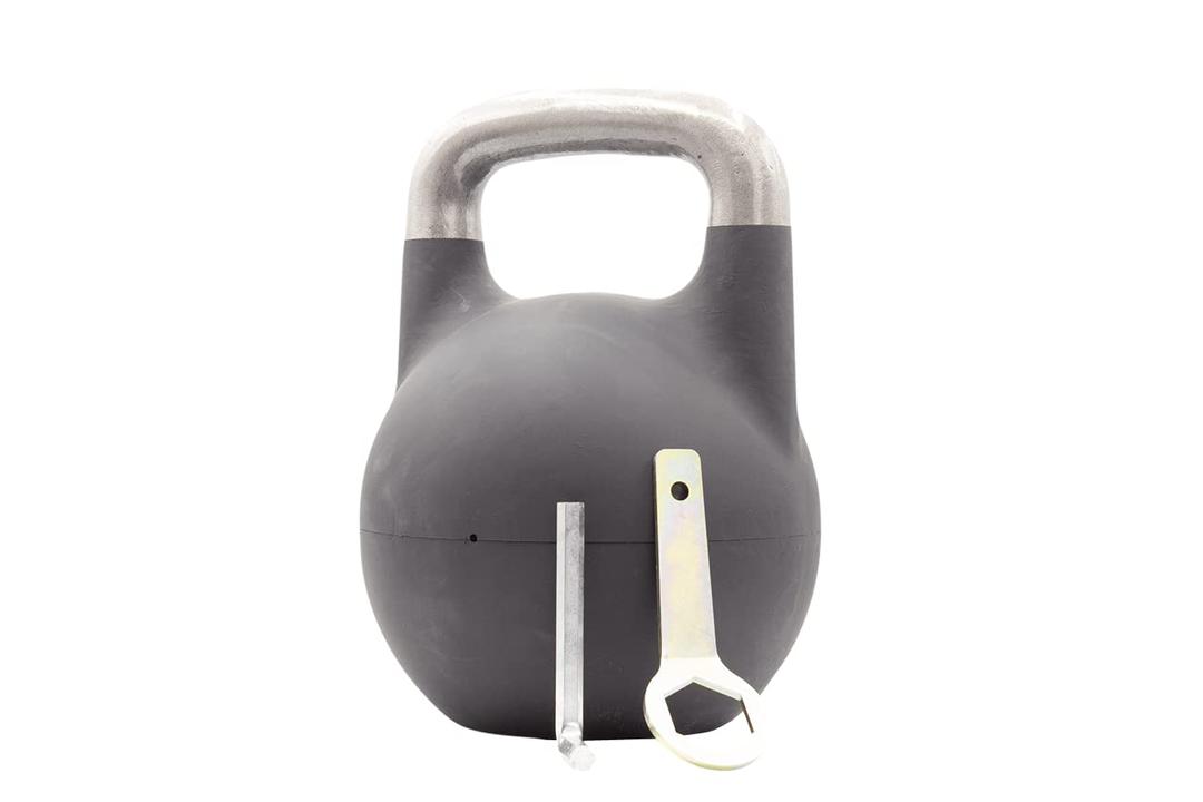 Kettlebell Kings Adjustable Competition Kettlebell - Adjustable Weight from 26 lb to 70 lb - Includes 7 Weight Plates for Strength Training at Home or Gym - Durable Steel Shell for Long-Lasting Use