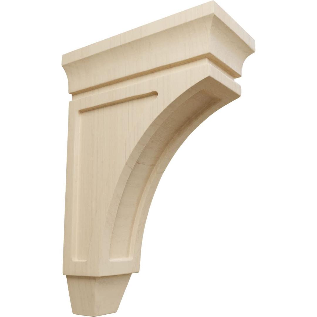 Ekena Millwork CORW03X06X08LURW Mini Lucan Wood Corbels, 2 3/4"W x 5 1/2"D x 8"H, Rubberwood