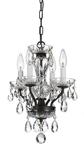 Traditional Crystal 4 Light Bronze Mini Chandelier