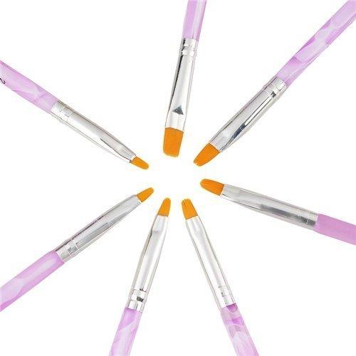 JOVANA 7 Pcs UV Gel Acrylic Nail Art Tips Builder Painting Detailing Drawing Brush Brushes Pen Tool Set