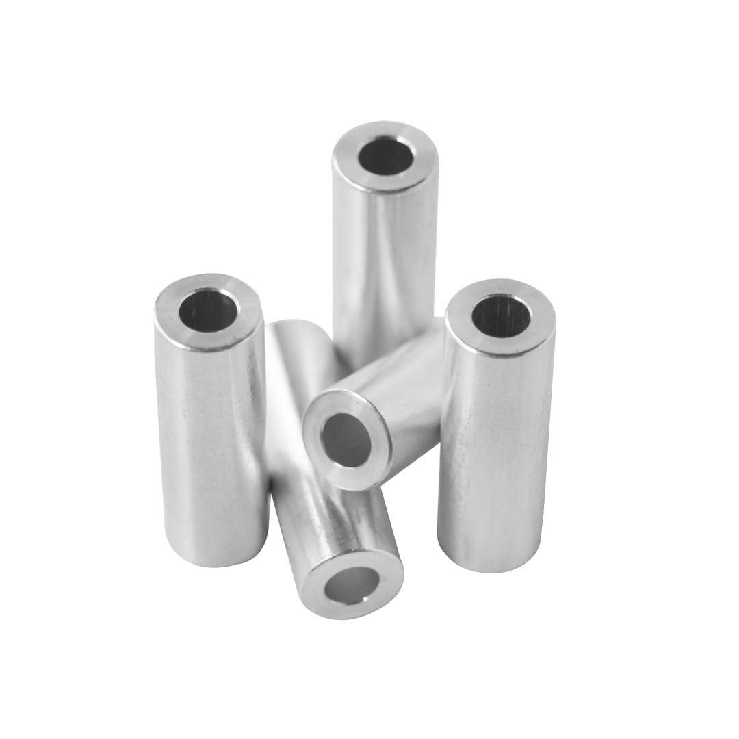 Aluminum Spacer 1/2" OD x 1/4" ID x Choose Your Length, Round Spacer Unthreaded Standoff Bushing Plain Finish, Fits Screws Bolts 1/4" or M6 by Metal Spacers Online (1-1/2" Length, 10 Pack)