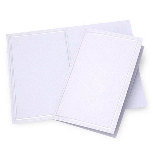 Gartner Studios Pearl White Bifold Wedding Program, Print at Home, 8.5” x 11” Unfolded, 50 Count, Pearl White Border (61407)