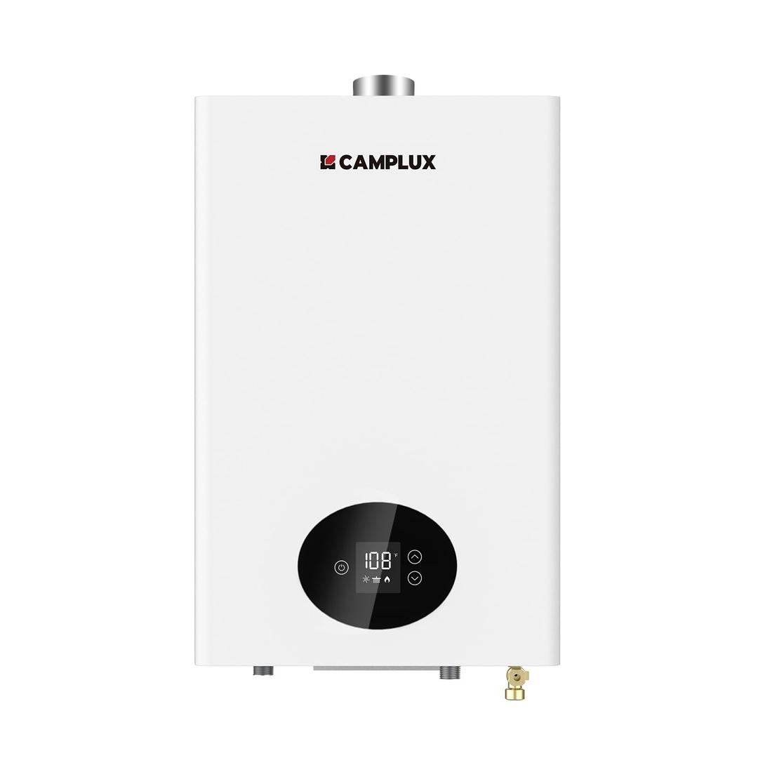 CAMPLUX Propane Tankless Water Heater 4.22GPM, 102,000BTU On-Demand Propane Instant Hot Water Heaters, Indoor Gas Water Heater, CX422, White