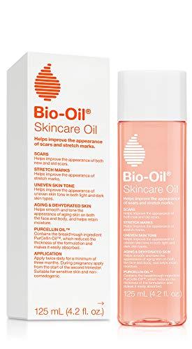 Bio-OilSkincare Body Oil, Serum for Scars and Stretchmarks, Face Moisturizer Dry Skin, Non-Greasy, Dermatologist Recommended, Non-Comedogenic, For All Skin Types, with Vitamin A, E, 4.2 oz