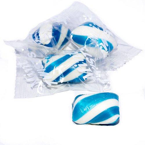 Blue Cylinder Shaped Mint Candy Twists - 2 Pounds