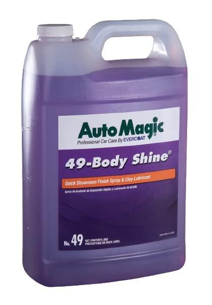 Auto Magic Body Shine - Quick Detailer & Clay Bar Lubricant for Smudges & Residue - 128 Fl Oz