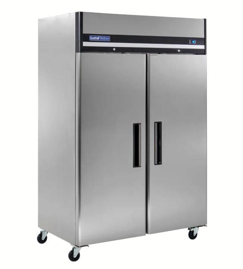 Commercial Refrigerator, 2 Door Stainless Steel Interior & Exterior Reach In, Solid Doors, (69K-162) Premium Reach-In Refrigerator - 54" W 49 Cu Ft.