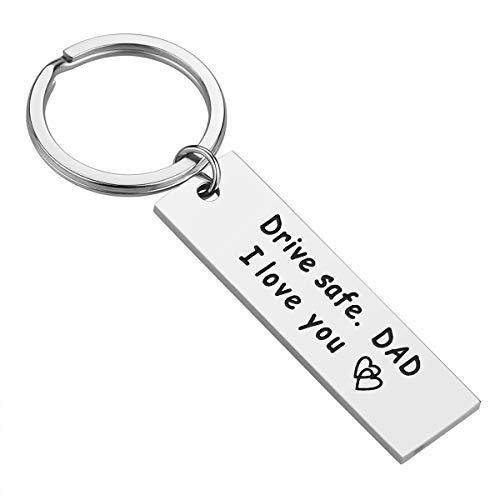 iJuqiDad Gifts from Daughter - Drive Safe Dad Keychain I Love You Father Daughter Gifts Christmas Valentines Birthday Gifts for Dad from Daughter Son