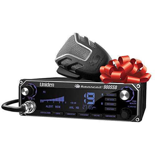 UnidenBEARCAT 980 40- Channel SSB CB Radio with Sideband NOAA WeatherBand,7- Color Digital Display PA/CB Switch and Noise Cancelling Mic, Wireless Mic Compatible