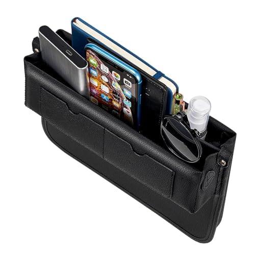 Car Seat Gap Filler Leather Car Seat Organizers and Storage Between Seats Premium Car Accessories - Front Seats Adjustable Gap Organizers for Phones, Cards, Wallets, Keys