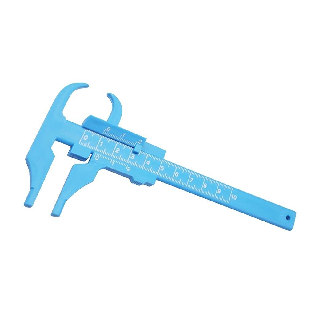 TWDYC 0-100mm Plastic Double Scale Vernier Caliper Depth Diameter Measure Ruler Gauge Wood Measure Ruler Profile Marking Tool Diameter