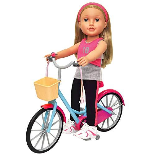 Doll Bicycle Bicycle With Streamers & Basket For 18" Dolls