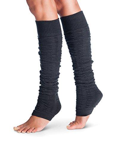 Tucketts Leg Warmers Socks for Dance, Ballet, Yoga, Pilates, Barre - Leg Warmers Style (Ruched Carbon)