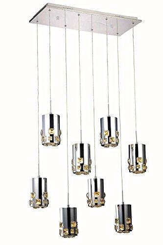 Elegant Lighting 2055D8Orc Pendant, Chrome