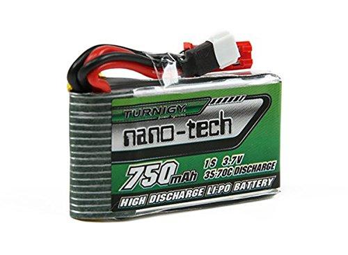 HobbyKing Turnigy nano-tech 750mAh 1S 35-70C Lipo Pack (Walkera V120D02S/QR Infra X/QR W100S) / Capacity: 750mAh / Voltage: 1s / 3.7V / Discharge: 35C Constant / 70C Bursts / Weight: 19.5g