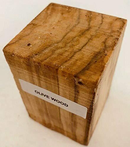 Beautiful Olivewood Turning Blanks, Suitable Turning Blank Squares for Wood Turning (1, 3" X 3" X 6")