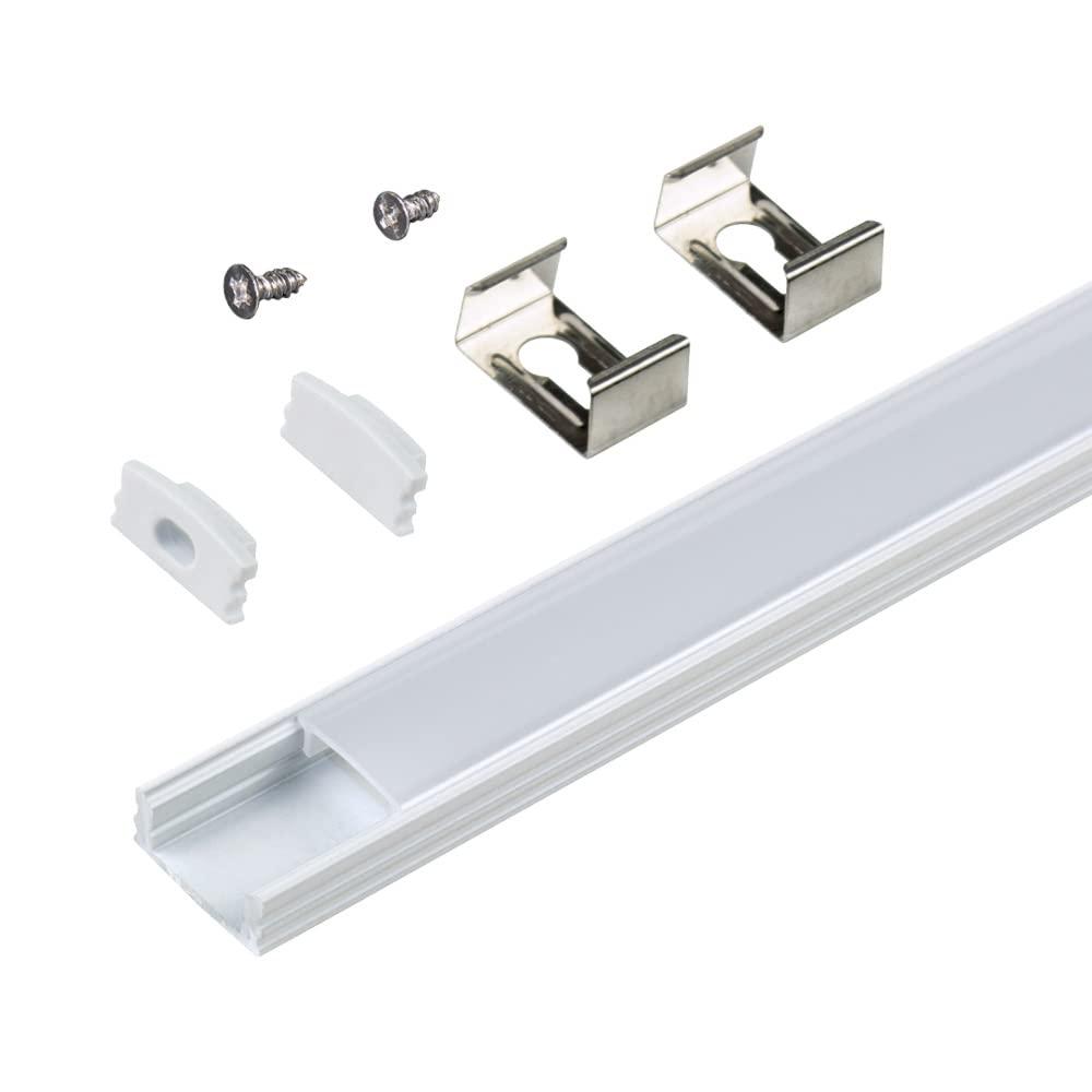 Armacost Lighting 960055 LED Tape Light Channel Mount with Diffuser, White