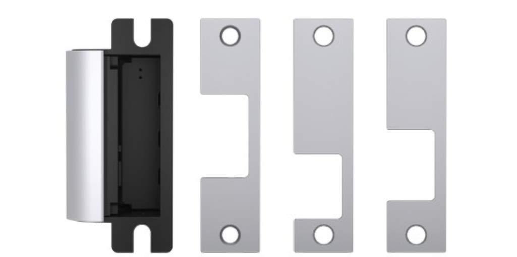 HES 1006CLB Complete Pac for Latchbolt Locks, Includes 3 faceplates (J, KD and KM), Satin Stainless Steel (630), Dual Voltage (12/24 VDC) (1)