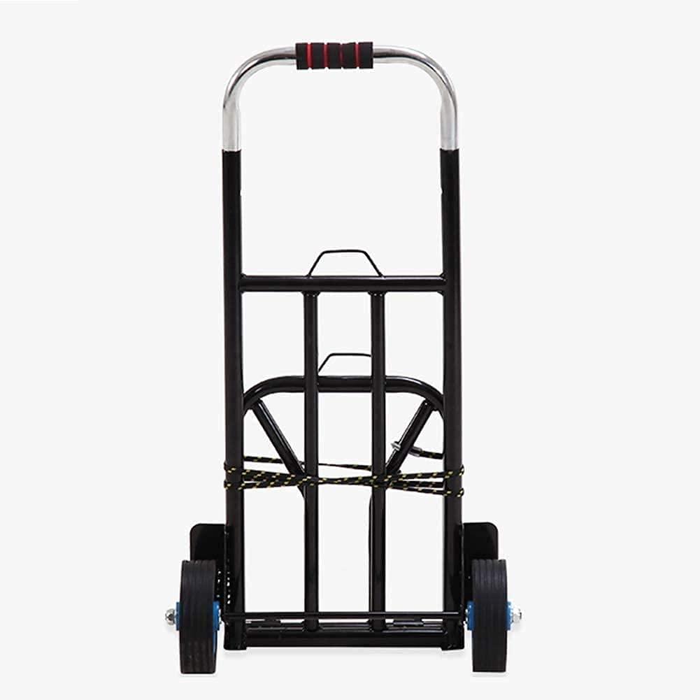 Abhsant Convertible Hand Truck,Dual Purpose 2 Wheel Dolly,Solid Rubber Wheels,Stair Climbing Function,Warehouse Platform Trolley,Heavy Duty Aluminum Folding Luggage Cart