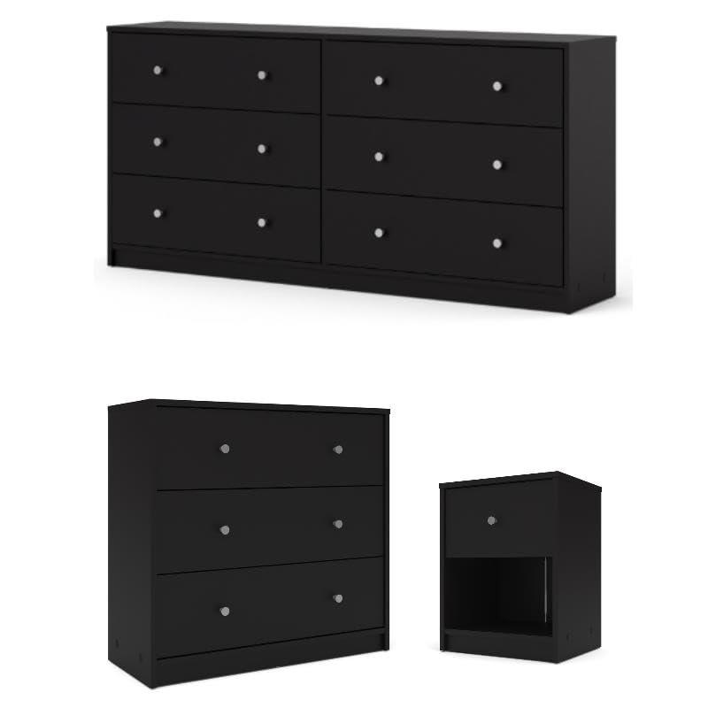 Pemberly Row3-Piece Set with 3 Drawer Chest & 6 Drawer Dresser & Nightstand