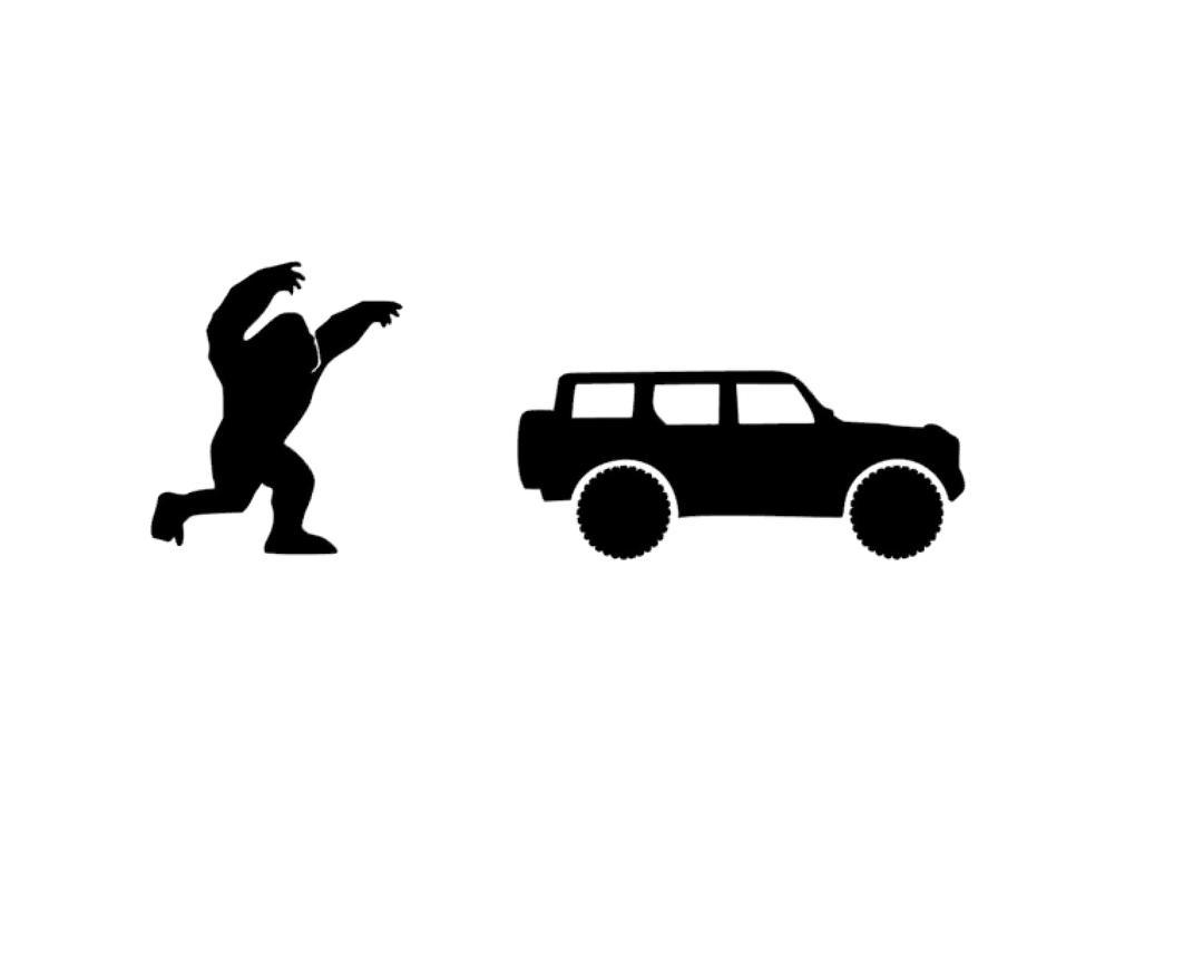 bigfoot with 4 door SUV - decal for ford bronco