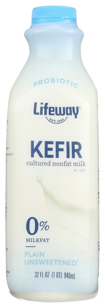 Lifeway Probiotic Non Fat Plain Kefir, 32 Ounce - 6 per case.