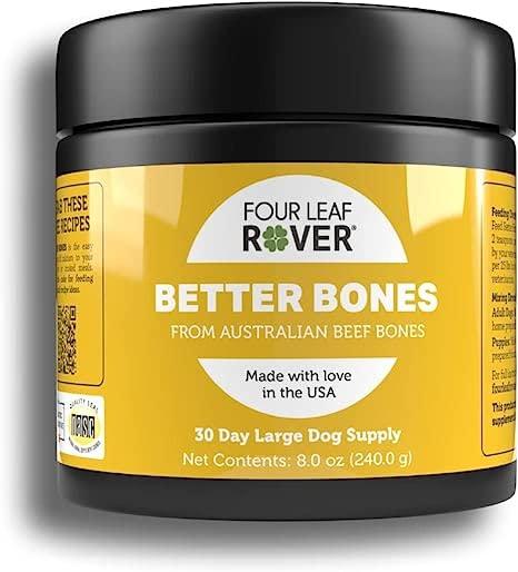 Better Bones - Dog Calcium Supplement with Phosphorus and Vitamin D for Joint, Teeth and Bone Health Support - Pure Grass-Fed Australian Beef Bone - Vet Formulated - Made in The USA