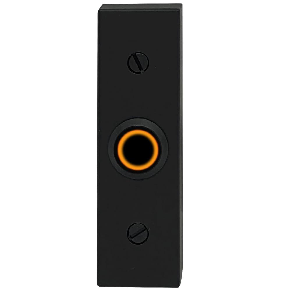 Newhouse Hardware Rectangular Lighted Wired Metal Doorbell Button in Black BT6BL, for Doorbell Chime, Buzzer, or Ringer, Door Bell Button Only, Buzzer Button with LED Button Light