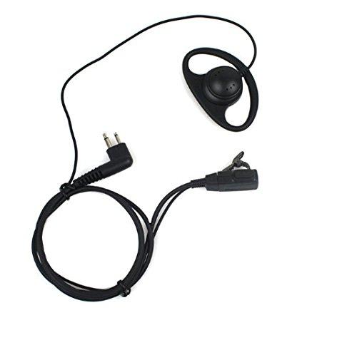 D Shape Earpiece Headset PTT for Motorola Two Way Radio Walkie Talkie 2pin