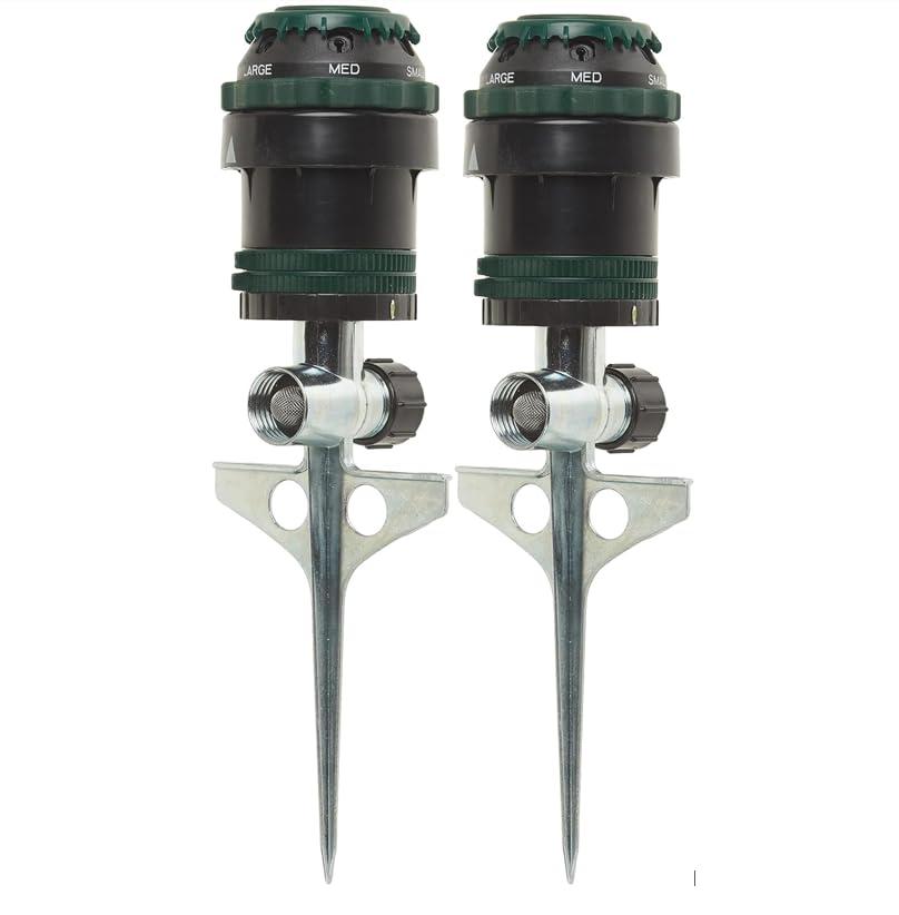 2-Pack Orbit H2O-6 Gear Drive Sprinkler - Versatile Gear Drive for Efficient Lawn Watering